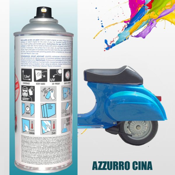 Azzurro Cina 402 Bomboletta spray 2K acrilica lucido diretto