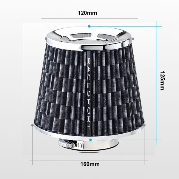 Filtro aria sportivo a cono air flag sport race universale misure